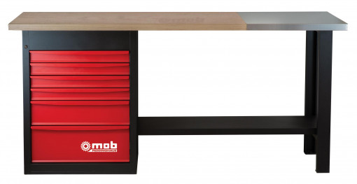 Banc Fix TSG8 X6 sertare + placa de inox 2000 x 600 x 940 mm