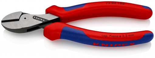 Şfic compact cu transmisie mare a forței, manşoane multicomponent, lungime 160 mm, Knipex 73 02 160 X-Cut®