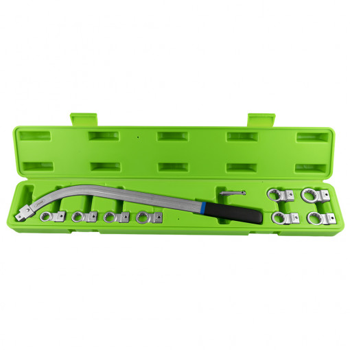 JBM 52832 Trusă chei curbate pentru curele auxiliare cu cap interschimbabil, 8 piese