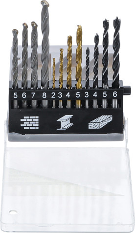Set burghie combinate, 2 - 8 mm, 12 piese, BGS 50812