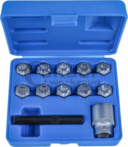 Set chei pentru antifurt de roti Mercedes, 12 piese, Condor 5276