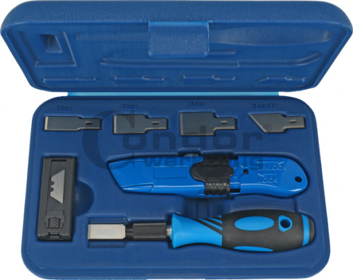 Set cutter si razuitor cu lame de rezerva, 27 piese, Condor 4727