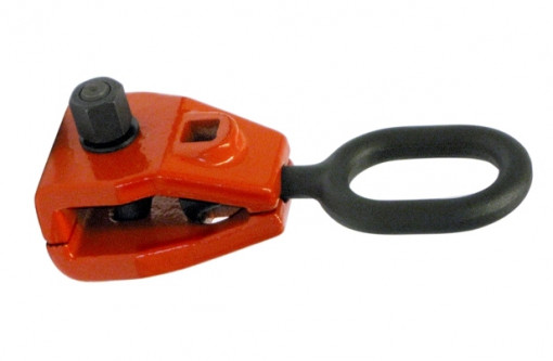 ST 137 Clema de tras cu strangere pe surub, bacuri de prindere 75 mm, sarcina max. 6 tone, greutate 2.6 Kg