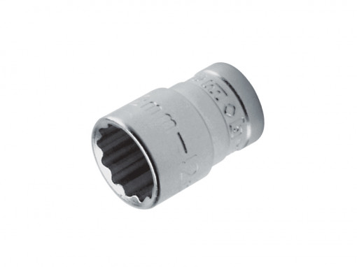 Cap cheie tubulara cu dublu hexagon 1/4” 13 mm