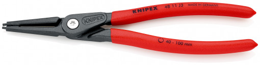 Clește pentru inele de siguranta de interior, lungime 225 mm, Knipex 48 11 J3