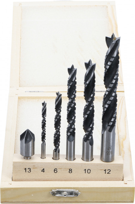 Set freze pentru lemn, 6 piese, 4-12 mm, BGS 50401