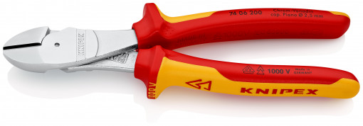 Șfic de forță izolate, manere multicomponent, testate VDE, lungime 200 mm, Knipex 74 06 200