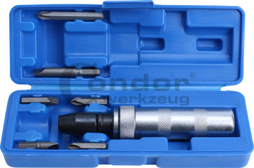 Surubelnita de impact, reversibila stânga / dreapta, antrenare 1/2", include adaptor + 6 biți, Condor 224