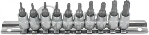 Set biți torx, act. 1/4 ", profil T7-T40, 10 piese, Condor 1004/1