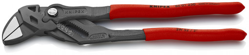 Clește-cheie cu deschiderea cheii 52 mm, manere acoperite cu plastic aderent, lungime 250 mm, Knipex 86 01 250