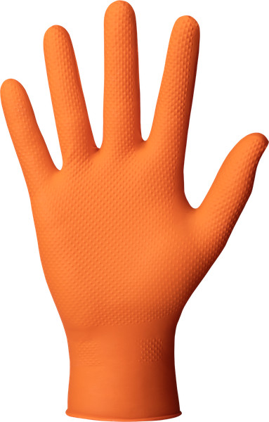 Manusi nitril texturate Orange, marimea M, (50 bucati - 25 perechi), Mercator Gogrip-OR-M