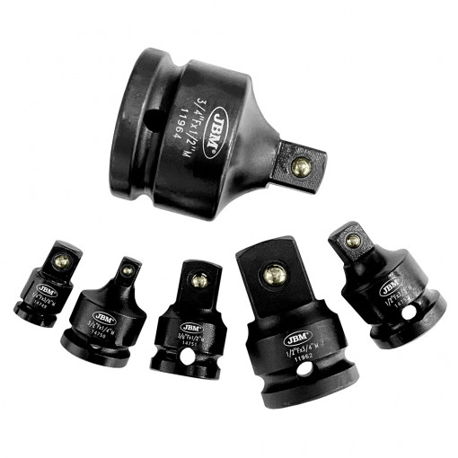 Set adaptoare de impact 1/4"-3/8", 3/8"-1/2", 1/2"-3/4", 6 piese, JBM 53743