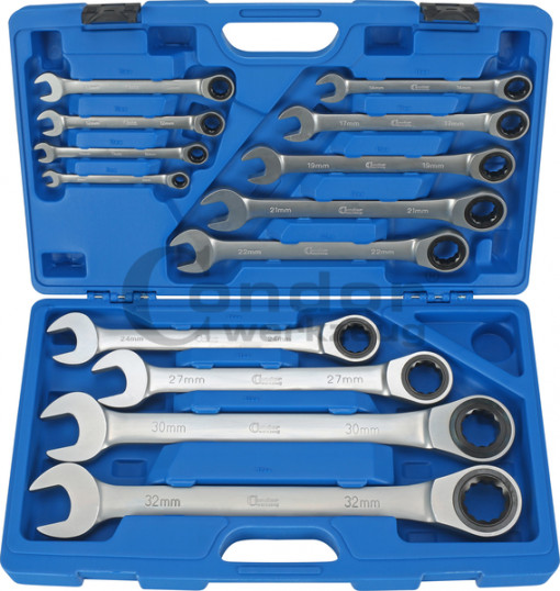 Set de chei cu clichet, 13 piese, 8-32 mm, Condor 4013