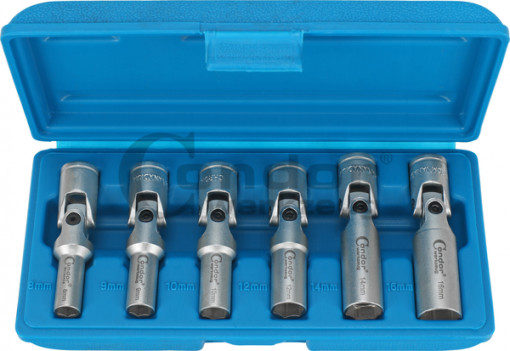 Tubulare articulate pentru bujii incandescente 8-16mm, antrenare 10 mm(3/8''), 6 piese, Condor 2080