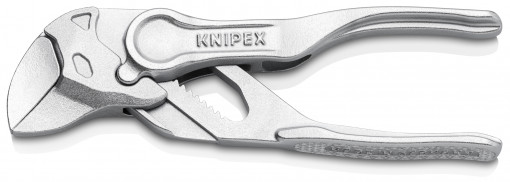 Clește-cheie mini XS 100 x 31 x 10 mm, suprafață embosată rugoasă, lungime 100 mm, Knipex 86 04 100