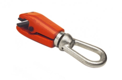 ST 130 Clema de tras cu autoblocare sarcina max. 6 tone, latime bacuri de prindere 100mm, greutate 3.8 Kg