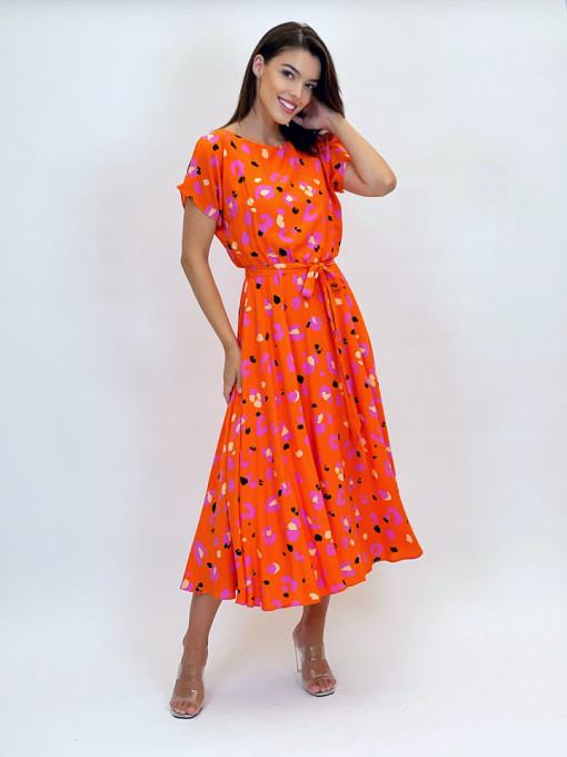 Rochie Butterfly Orange Leopard