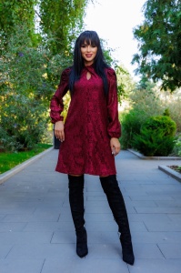 Rochie Knot Wine - Img 1