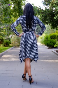 Rochie Assymetric Black&White - Img 4