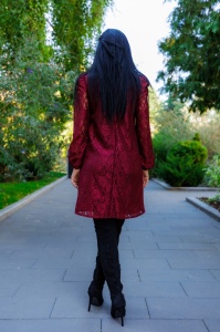 Rochie Knot Wine - Img 4