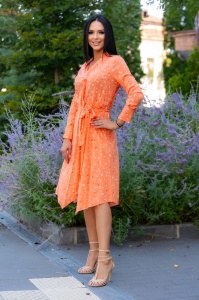 Rochie Assymetric Orange - Img 1