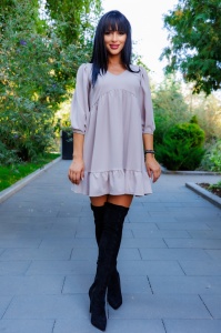 Rochie Taupe Ribbon - Img 1