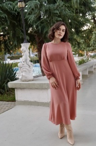 Rochie Shirring Soft Pink