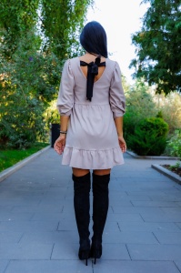 Rochie Taupe Ribbon - Img 4