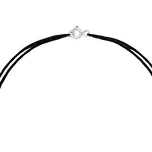 Choker Shell Pearl cu șnur si Argint 925 - Img 2