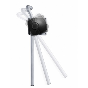 Set maner (ext + int) tip levier din inox pentru usi frigorifice culisante