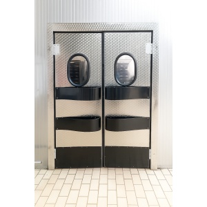 Usa batanta cu revenire tip FLIP - FLAP cu finisaj INOX rozetat model DV40