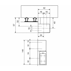 Balama cu rampa pentru usi frigorifice Model 203 - Img 2