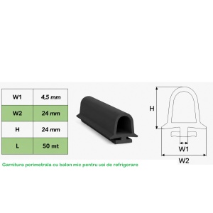 Garnitura perimetrala pentru usi refrigerare 101 - Img 2