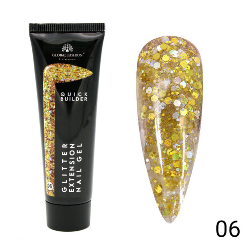 POLYGEL CONSTRUCTIE UNGHII COLOR CU SCLIPICI 30G, 06 GLOBAL FASHION - TPO Free