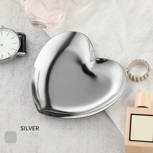 Tavita inox pentru instrumente metalice, Silver ,inima