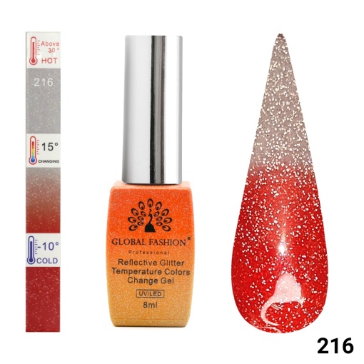 Ojă semipermanentă Temperature Color Change Disco 216 - TPO Free