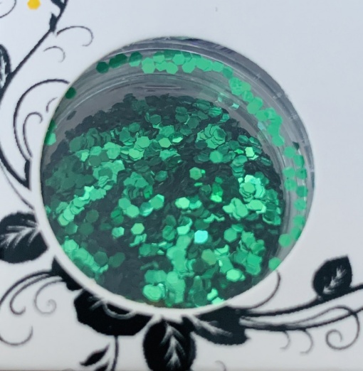 Decor unghii hexagon - verde