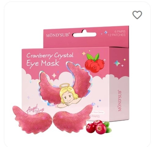 Mască pentru ochi Mond'Sub, Crystal Cranberry , 12 bucăți