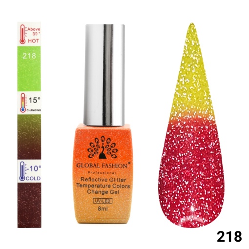 Ojă semipermanentă Temperature Color Change Disco 218 - TPO Free