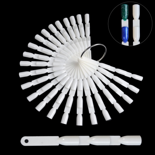 Paletar tipsuri unghii false prezentare 50 culori, Natural 3 in 1
