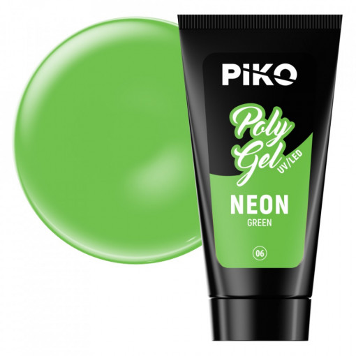 Polygel color Piko Neon, 30 ml, TPO Free 06 Green