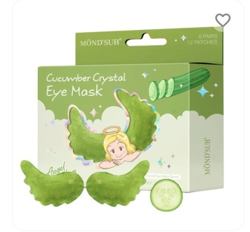 Mască pentru ochi Mond'Sub, Crystal Cucumber, 12 bucăți