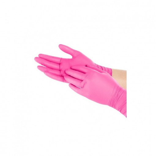 Manusi Nitril Nepudrate Pink XS - Set 100 bucati