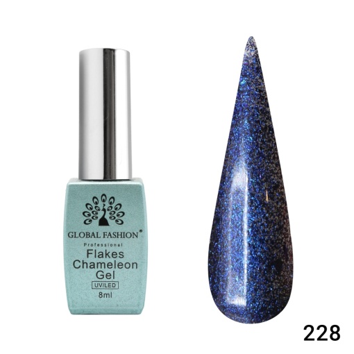 Ojă semipermanentă Flakes Chameleon 228 - TPO Free