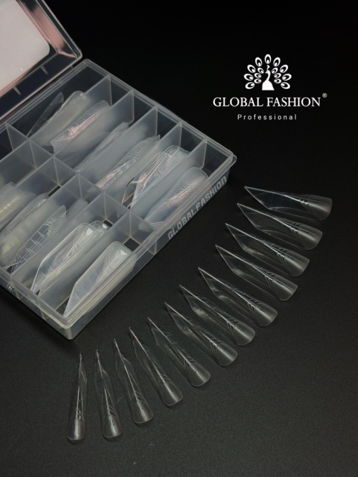 Set extensie, tipsuri reutilizabile, edge, 120 buc, Nr. 01