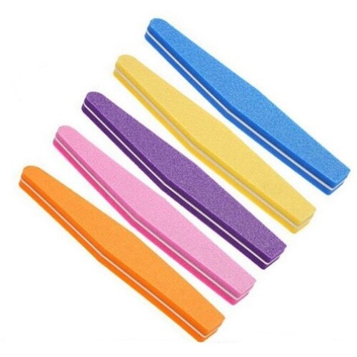 Pila pentru unghii refolosibila romb 100/180 - diferite culori