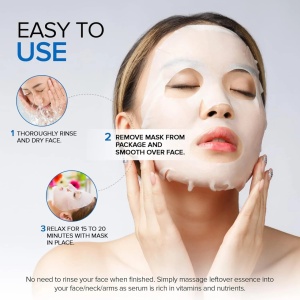 Mască de față HAOKALI Collagen Peptide Face Mask - 10 bucati