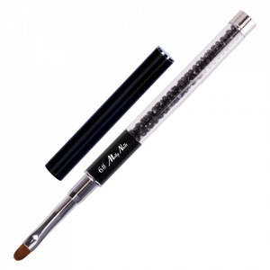 Pensula pentru unghii limba de pisica nr 6 Molly Nails black - Img 1