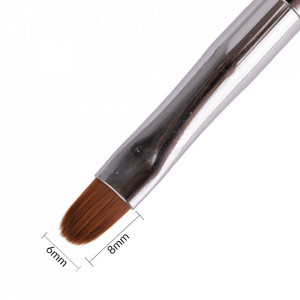 Pensula pentru unghii limba de pisica nr 6 Molly Nails black - Img 2