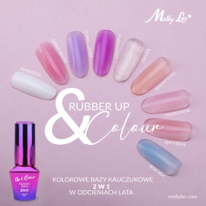 Rubber Base 2w1 Up&Colour MollyLac Frozen Hemma free TPO free 10g Nr 2 - baza cu sclipici - Img 4